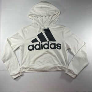 ADIDAS Hoodie/ Sweatshirt White   with Black Logo Women’s Size Small